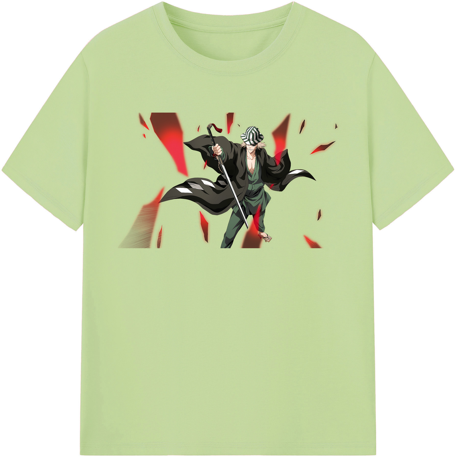 （画像用） "ブリーチ 浦原 喜助（うらはら きすけ） BLEACH Urahara Kisuke " 綿100％半袖Tシャツ（フロントプリント）